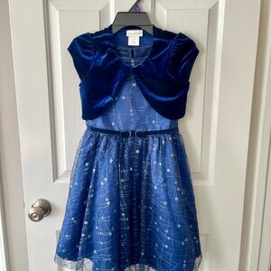 Sparkly Navy Blue tulle dress with Bolero